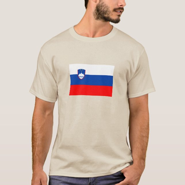 Slovenien Flagga T Shirt (Framsida)