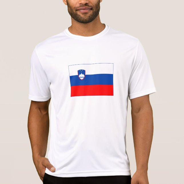 Slovenien Flagga T Shirt (Framsida)