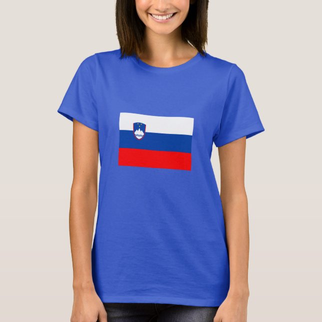 Slovenien Flagga T Shirt (Framsida)