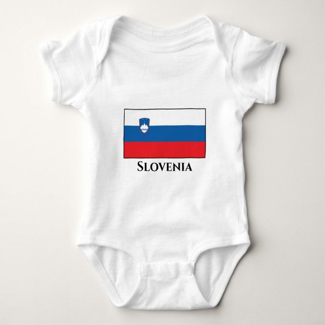 Slovenien Flagga T Shirt (Framsida)