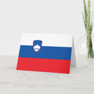 Slovenien flagga tack kort