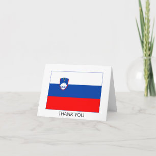 Slovenien Flagga Tack Kort