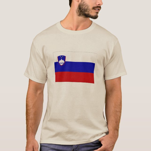 Slovenien Flagga Tee Shirt (Framsida)