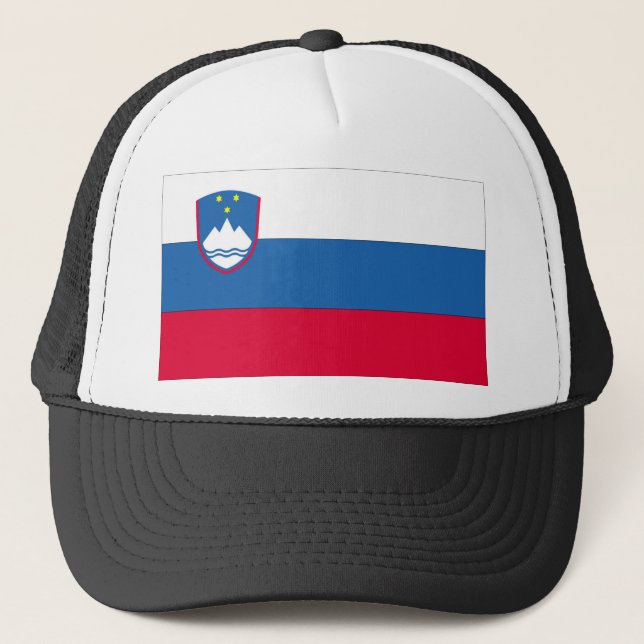 Slovenien Flagga Truckerkeps (Framsida)