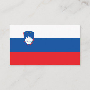 Slovenien flagga visitkort