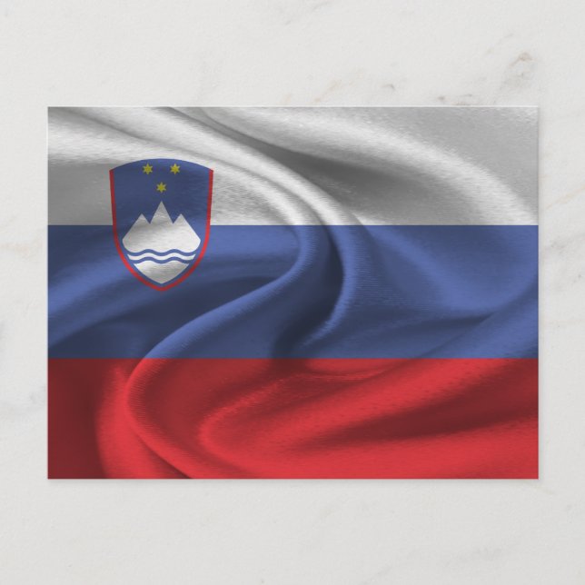 Slovenien Flagga Vykort (Framsida)