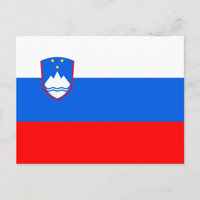 Slovenien Flagga Vykort (Framsida)