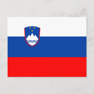 Slovenien Flagga Vykort