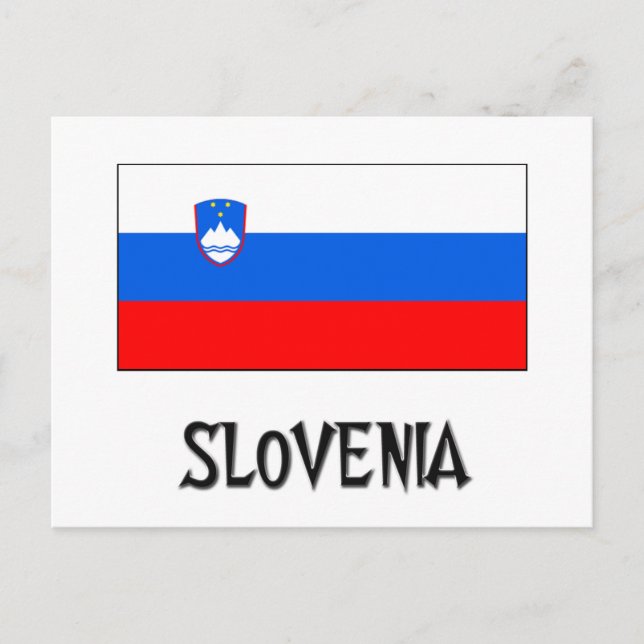 Slovenien Flagga Vykort (Framsida)