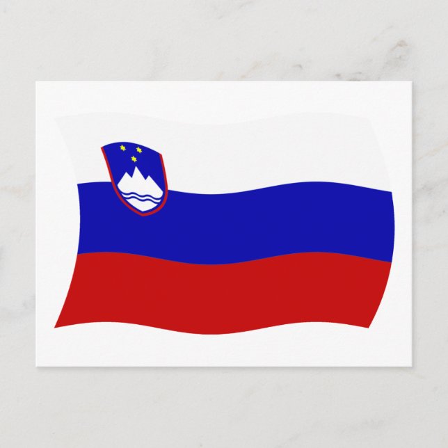Slovenien Flagga vykort (Framsida)
