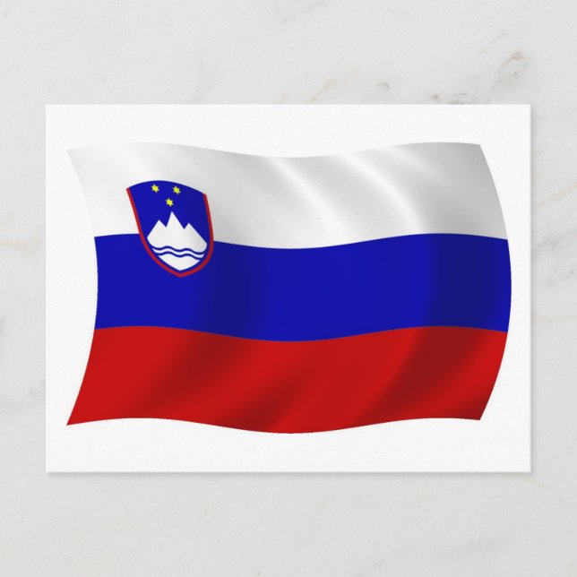 Slovenien Flagga vykort (Framsida)