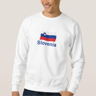 Slovenien flagga - w/inscription långärmad tröja