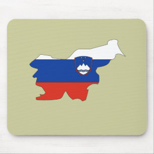 Slovenien flaggakarta musmatta