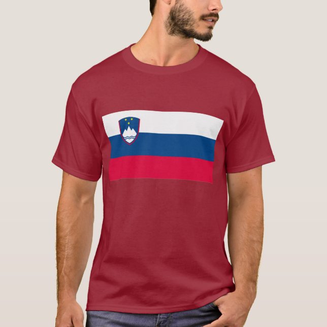 Slovenien flaggaT-tröja Tee Shirt (Framsida)