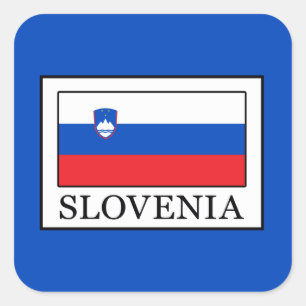 Slovenien Fyrkantigt Klistermärke