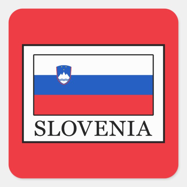 Slovenien Fyrkantigt Klistermärke (Framsida)