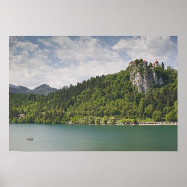 SLOVENIEN, GORENJSKA, Bled: Bleds slott & Poster (Framsidan)