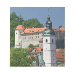 SLOVENIEN, GORENJSKA, Skofja Loka: Kyrka St. Anteckningsblock