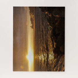 Slovenien Jigszawa Puzzle - Sunset over Piran Pussel