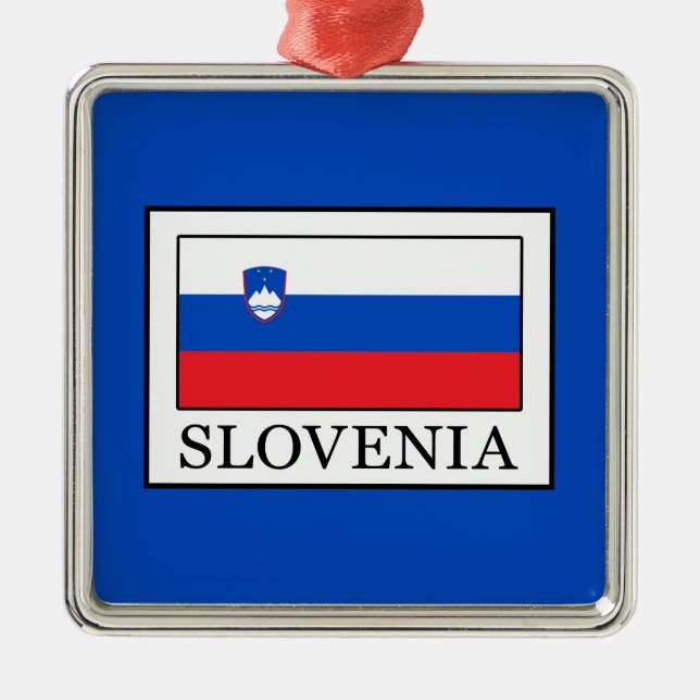 Slovenien Julgransprydnad Metall (Framsidan)