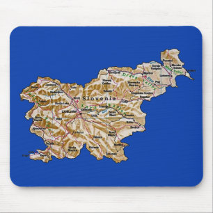 Slovenien karta Mousepad Musmatta