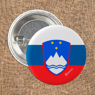 Slovenien, knapp, patriotisk slovensk Flagga mode Knapp
