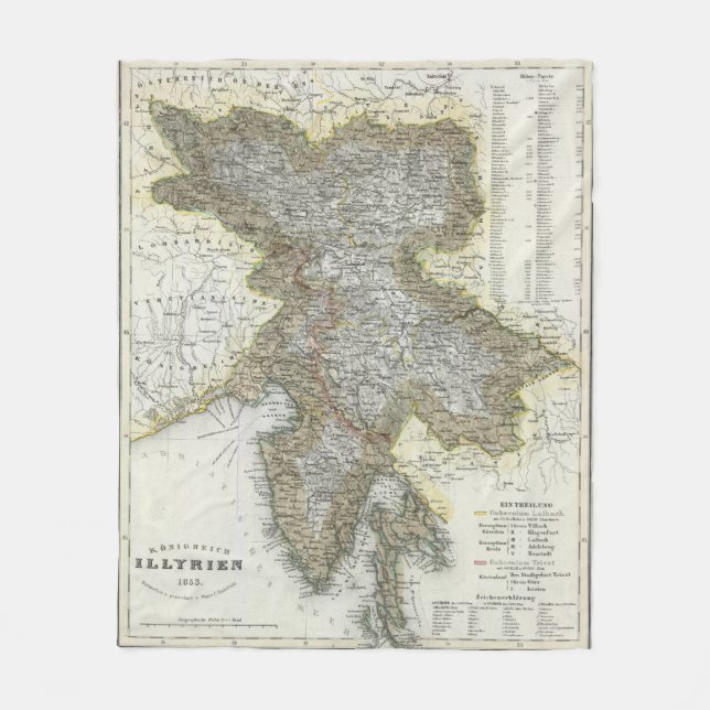 Slovenien Kroatien Fleecefilt (Framsidan)