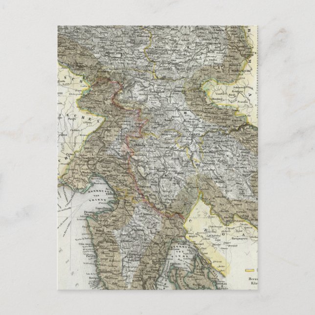 Slovenien, Kroatien Vykort (Framsida)