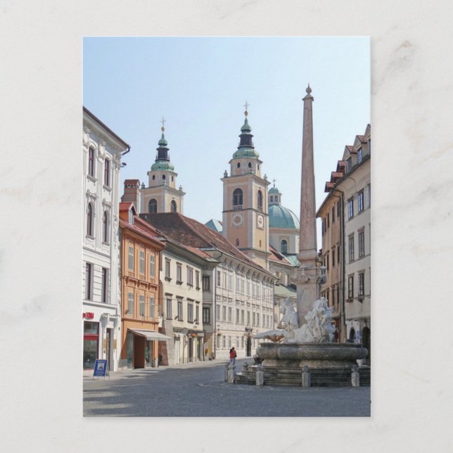 Slovenien - Ljubljana - Carniole Fontän (1751) Vykort (Framsida)