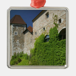 SLOVENIEN, Ljubljana: Castle Hill / Ljubljana Julgransprydnad Metall