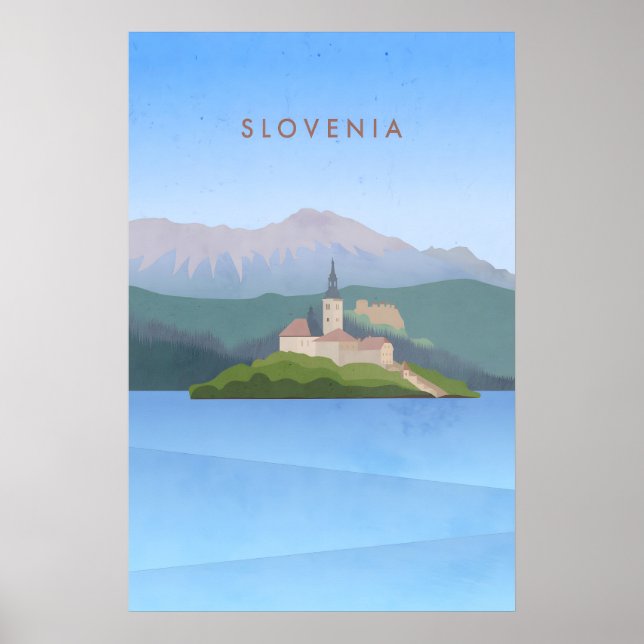 Slovenien Minimalistisk Resemotiv Poster (Framsidan)