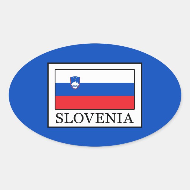 Slovenien Ovalt Klistermärke (Framsida)