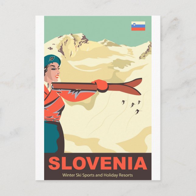 Slovenien Pister Vykort (Framsida)
