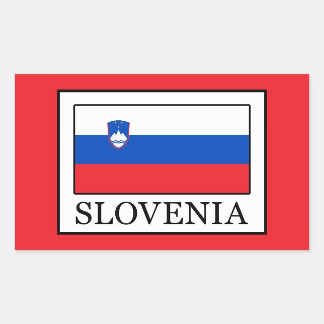 Slovenien Rektangulärt Klistermärke (Framsida)