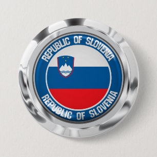 Slovenien Round Emblem Knapp