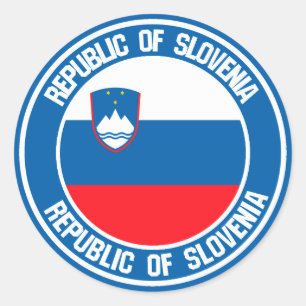 Slovenien Round Emblem Runt Klistermärke