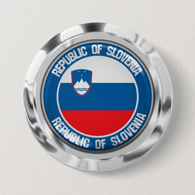 Slovenien Rund emblem Knapp (Framsida)