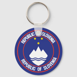 Slovenien Rundlig emblem Nyckelring