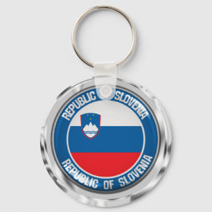 Slovenien Rundlig emblem Nyckelring