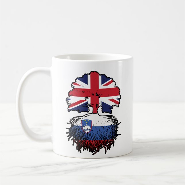 Slovenien Slovenska brittiska Storbritannien, Stor Kaffemugg (Vänster)