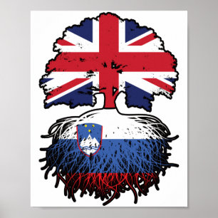 Slovenien Slovenska brittiska Storbritannien, Stor Poster
