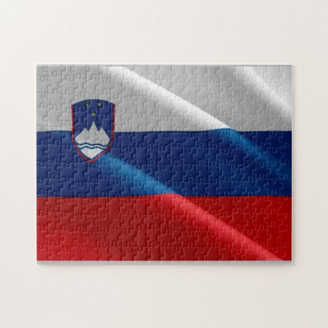 Slovenien - Slovenska viken Flagga - Pussel (Horisontell)