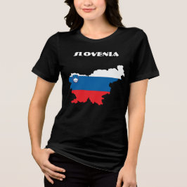 SLOVENIEN Speciell Anpassade Black Tourist T Shirt