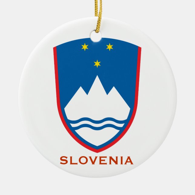 SLOVENIEN* Vapensköld Ornament Slovenski Božični O (Framsidan)