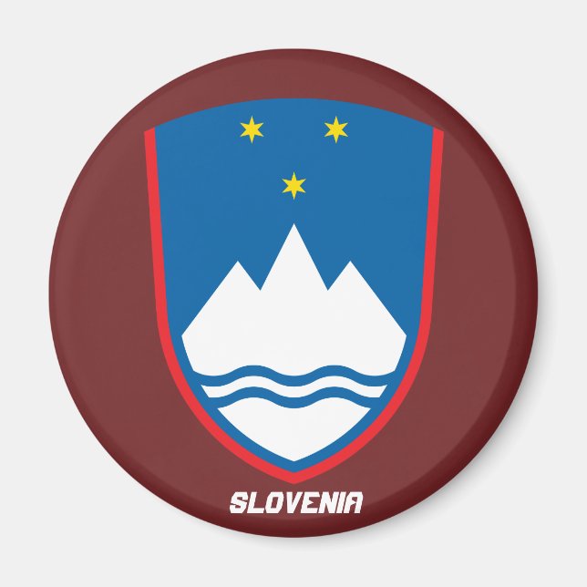 Slovenien vapensköldmagnet magnet (Framsidan)