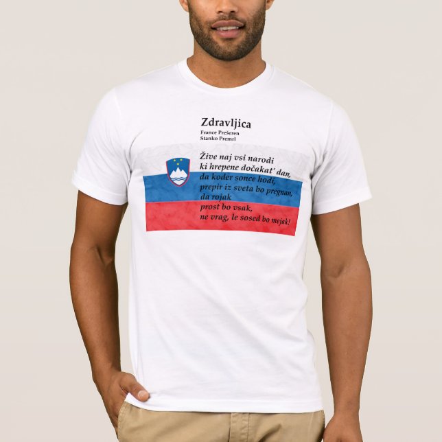 Slovenien - Zdravljica T Shirt (Framsida)