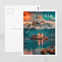 Sloveniens Berömd Travel Ställe Vykort