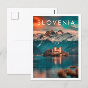 Sloveniens Berömd Travel Ställe Vykort