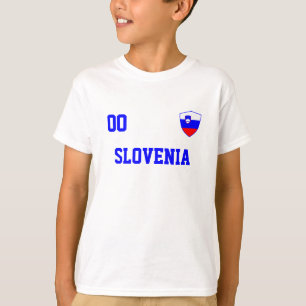 Sloveniens eget namn och nummer i fotboll t shirt