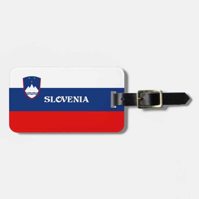 Sloveniens Flagga Bagagebricka (Horisontell Framsida)